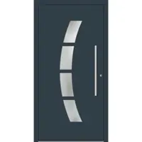 Haustuerenland.de Aluminium Haustür nach Maß "MEIKE" 60 mm RC2 Anthrazit RAL 7016 innen öffnend DIN rechts