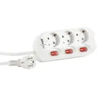 Revolt 3-fach Steckerleiste, einzeln abschaltbar, bis 3.680 Watt und bis 16 A
