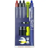 Pilot Pen Pilot 4+1 Bonuspack Tintenroller und Textmarker »FriXion Clicker 0.7« rot