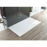 Hoesch Duschwanne Nias Serie, strukturierte Oberfläsche Schiefergrau, Maße 2000x1000x30 mm, Tiefe 15 mm, Wannenrandhöhe 30 mm