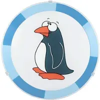ETC Decken Wand Lampe Baby Spiel Zimmer Fernbedienung Mädchen Pinguin im Set inkl. RGB LED Leuchtmittel