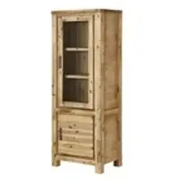 Woodford Vitrine Borneo , holzfarben , Maße (cm): B: 67 H: 180 T: 45.0