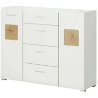 Möbel Kraft Kommode Cortina , weiß , Maße (cm): B: 140 H: 109 T: 40.0