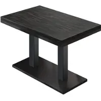 GGM Möbel MM | Bistro Massiv Tisch | Rechteckig | 120 x 70 x 77 cm | Wenge Schwarz / Schwarz