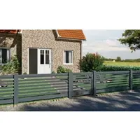 Meingartenversand.de Alu Einzeltor Delft 100 x 70 cm - 1m Gartenpforte aus Aluminium - Anthrazit (RAL 7016) pulverbeschichtet - Zauntür für Gartenzäune inkl. Zubehör