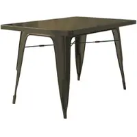 GGM Möbel Tolix Tisch | Rost | B:T:H 120 x 70 x 78 cm | Industrie Tisch, Retrotisch, Industrial Tisch