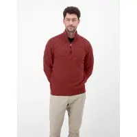 Lerros Herren-Troyer mit Jacquardmuster - Maple Red - XXXL