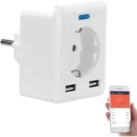 Autre WLAN-Steckdose, 2 USB-Ports, App, für Alexa, Google Assistant, Siri