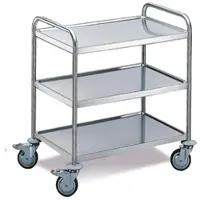 ROLLCART Tischwagen 3 Etagen, groß, 1000 x 600 mm