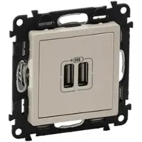 Legrand LegrandValena Life, USB-Ladedose, 2-fach (mandelweiß)