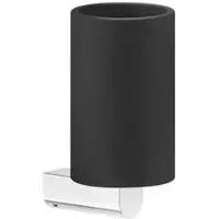 Gessi Rilievo, Becherhalter zur Wandmontage, Becher schwarz matt, Becher fest fixiert, 59508