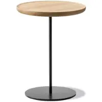 Fredericia - Pal Beistelltisch Ø 37,5 cm H 45 cm, Eiche hell geölt / schwarz