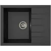 Stradour Waschbecken – SMC-Harz – Glitzernd Schwarz – Einbau – – Würfel 1C XS – 62 x 50 cm