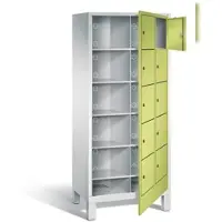 C+P S 3000 Evolo Metall Schließfach 11 Türen Zylinderschloss 810 x 500 x 1.850 mm Lichtgrau 48060-205 S10092