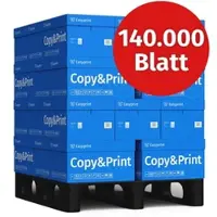 Easyprint Druckerpapier Kopierpapier 140000 Blatt (28 x 5000) DIN A4 Premium Hochweiß CIE 160 Testsieger PEFC zertifiziert