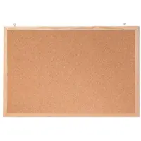 Franken Memoboard Kork, Korktafel, Naturrahmen, 800 x 600 mm, braun