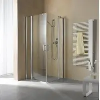 Kermi Eckeinstieg DIGA EPR 14320 - Halbteil rechts, DIEPR14320VAK, Farbe: Silber Hochglanz Echtglas klar