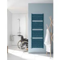 Zehnder Design-Heizkörper Toga Austausch, RAL 9010, 1760 x 35 x 500 mm, wahlweise rechts oder links, Anschlussmaße passend auf alte DIN-, Guss- oder Plattenheizkörper mit Nabenabstand 500, 900 mm