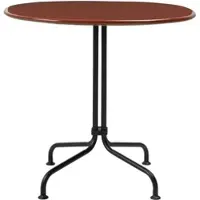 Gubi - Carmel Bistroesstisch, 75 x 75 cm, schwarz / rock red