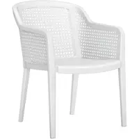 GGM Möbel 4er-Set Schalenstuhl | Kunststoff | Weiß | Retrostuhl