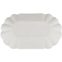 Daybays 8000 Stk. Pommes-Schalen KU1 ca.11x19,5x3,2 cm weiß laminiert ohne Beschichtung