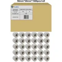 G&G 30 Etikettenrollen kompatibel zu Zebra 02D50301500 (50 x 30mm)