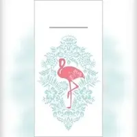 Mank Besteckservietten Airlaid Ingo, 40 x 40 cm, 75 Stück - Bestecktaschen Flamingo