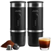 Cucina di Modena 2er-Set mobile Akku-Espressomaschinen, auch für Kapseln, 15 bar, 140 W