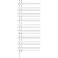 Zehnder Design-Heizkörper Yucca Asym elektrisch, 1432x82x578 mm, Farbe Brown Quar., Pulverlackierung, montagefertig mit Wandkonsolen