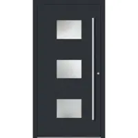 Haustuerenland.de Aluminium Haustür "MARGARETE" 90 mm RC2 Anthrazit RAL 7016 innen öffnend DIN rechts