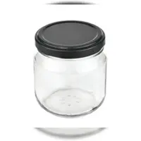MamboCat 75er Set Rundglas 212 ml nieder To 66 schwarzer Deckel incl. Diamant Gelierzauber Rezeptheft