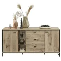 Wohn-Concept Ruben Sideboard Holzwerkstoff/Metall Viking Oak/Schwarz