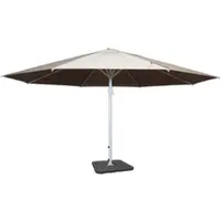 Mendler Sonnenschirm Meran II, Gastronomie Marktschirm, Ø 5m Polyester/Alu Mast weiß 28kg creme-beige mit Ständer