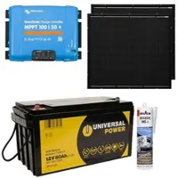A-TroniX Solaranlage Wohnmobil 400W mit 80Ah Batterie und Victron MPPT Laderegle...