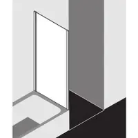 Kermi Liga Seitenwand verkürzt LITVD08016VPK 80x160cm, silber hochglanz, ESG klar Clean, auf Badewanne