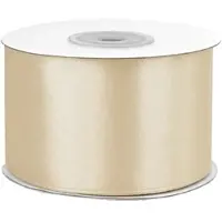 Creativery 50mm Satinband 25m Schleifenband Geschenkband Dekoband Stoffband Dunkel Creme