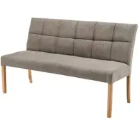 Woodford Esszimmerbank mit Steppung Dakota , braun , Maße (cm): B: 150 H: 89 T: 64.0