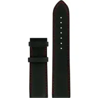 Certina - Leder Lederarmband ohne Schließe 22mm/20mm XL C610020339 - rind,schwarz,textilmotiv-prägung