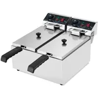 Vaiotec Elektro Fritteuse 2 Becken 6+6 Liter, 390 x 440 mm