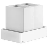 Gessi Rettangolo Accessoires Doppel-Glashalter zur Wandmontage, Becher weiss, 20810