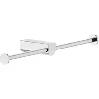 Gessi Rilievo, Doppel-Toilettenpapierrollenhalter, Wandmontage, 59415707, Farbe: Metall Schwarz gebürstet PVD