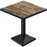 GGM Möbel BPA | Bistro Tisch | Quadratisch | Schwarzer Rand | 70 x 70 x 78,5 cm | Vintage Old / Schwarz