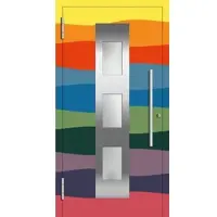 Haustuerenland.de Aluminium Haustür RC2 "MAluminium" 78 mm flügelüberdeckend Wunsch-RAL-Farbe außen öffnend DIN links