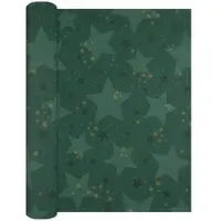 Home Fashion , TL Starshine green, Tischläufer, 250 cm x 33 cm, aufgerollt, 1 Stück pro Pack, 8 Pack pro Karton
