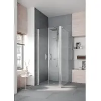 Kermi Seitenwand für Ecke „PEGA“ Glas SR Arena C, Profile Silber Hochglanz, BV: 665 - 690 mm GAK: 650 - 675 mm WE: 675 - 700 mm H: 1850 mm