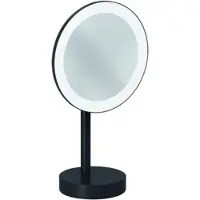 Kludi VELA R LED-Kosmetikspiegel 5899539F Vergrößerung 3-fach, freistehend, schwarz matt