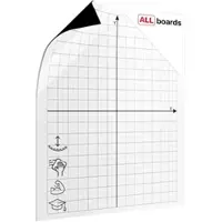 Allboards Magnetische Whiteboard Folie 80x95 cm KOORDINATENSYSTEM