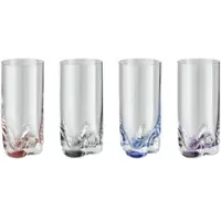 Peill+Putzler Longdrinkglas 4er-Set Fiesta , mehrfarbig , Maße (cm): H: 14,5