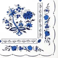 Home Fashion , Zwiebelmuster, Lunch-Servietten aufgefaltetes Maß 33 cm x 33 cm, im Viertelfalz, 20 Stück pro Pack, 12 Pack pro Karton