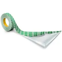 3M Doppelseitiges Klebeband mit Papiervlies-Träger 410M, Weiß, 9 mm x 33 m, 0,13 mm